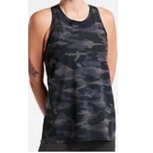 Athleta Ultimate Camo Train Tank Size Medium 
 Black Gray Run Gym